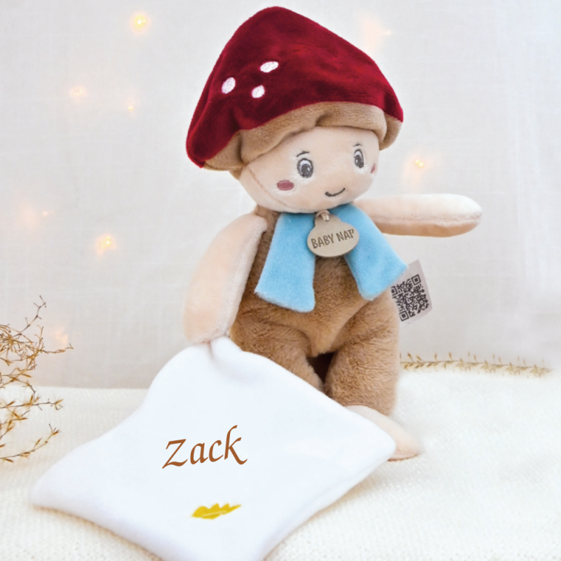  - plush with comforter mushroom - 25 cm 